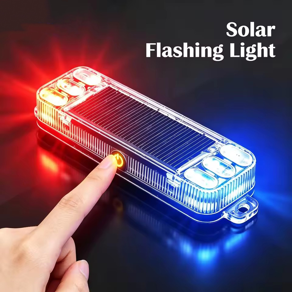 Sos Light Strobe - รถยนต์พลังงานแสงอาทิตย์, รถจักรยานยนต์, ไฟเตือน LED, จักรยานไฟฟ้า, ไฟท้ายเพื่อความปลอดภัย,
