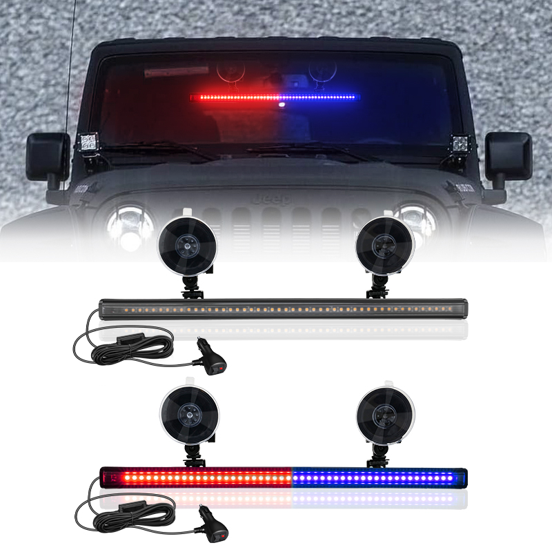 Sos Light Strobe - 48LED LED Strobe ไฟรถด้านหน้าด้านหลังกระจกฉุกเฉินไฟเตือนกระพริบหลังคาอัตโนมัติแฟลชรถ Light Assembly