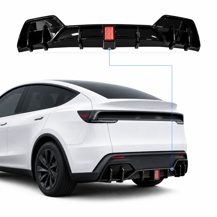 Sos Light Strobe - สำหรับ Tesla Model Y Juniper สปอยเลอร์ลิปกันชนหลัง
