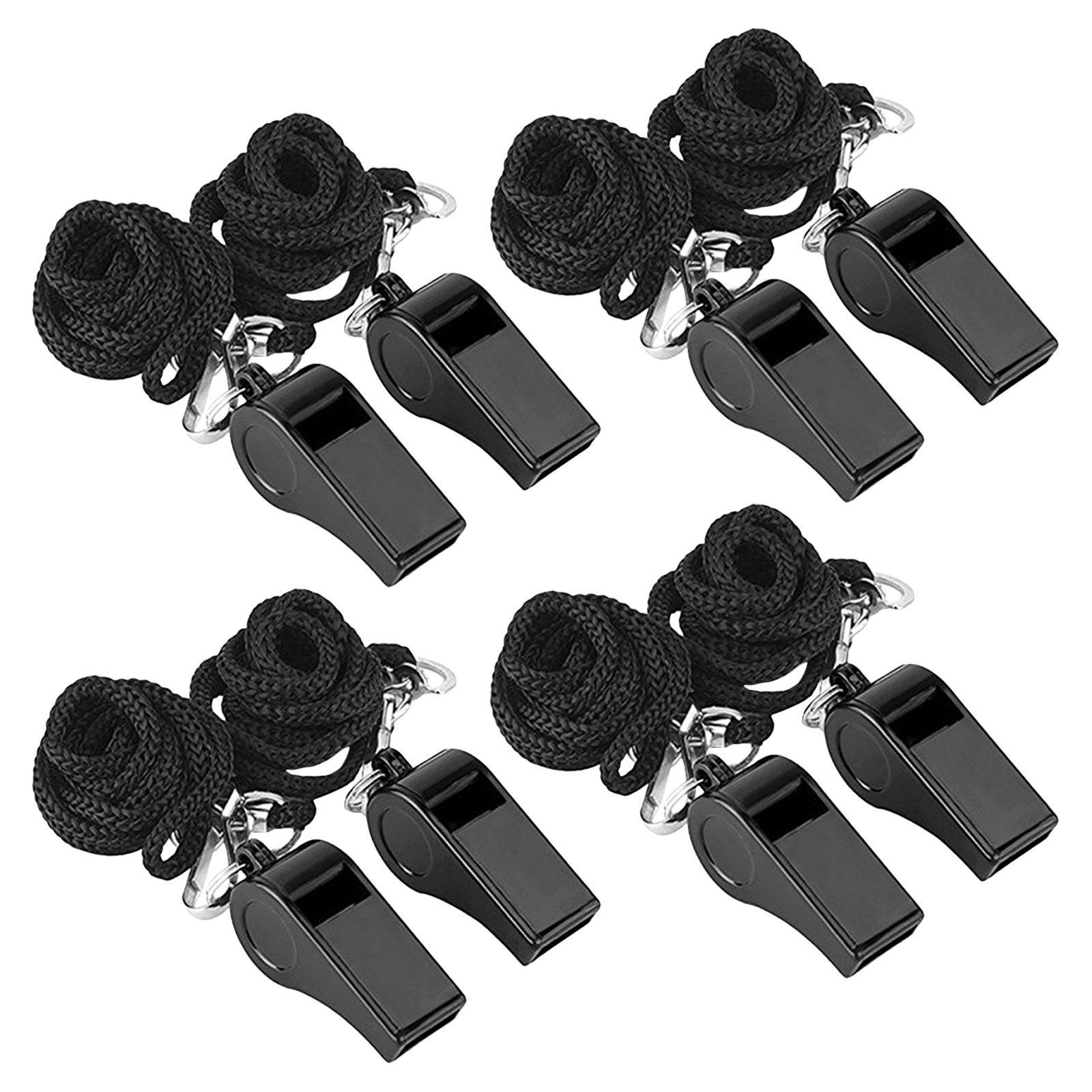 Emergency Whistle Loud - 8 ชิ้น นกหวีดโลหะพกพา สำหรับเดินป่า กรรมการ ฉุกเฉิน