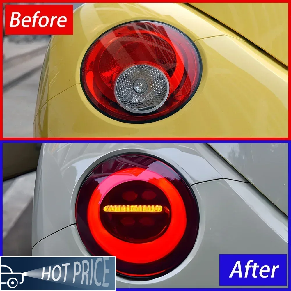 Sos Light Strobe - ไฟท้ายรถสําหรับ Volkswagen Beetle 2004-2010 LED ด้านหลังอัตโนมัติโคมไฟอัพเกรดแบบไดนามิกกระพริบไฟท้ายอุปกรณ์เสริม