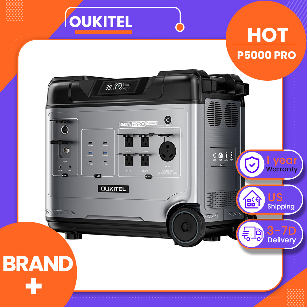 Solar Emergency Charger - OUKITEL P5000 Pro สถานีพลังงานแบบพกพา แบตเตอรี่ LiFePO4