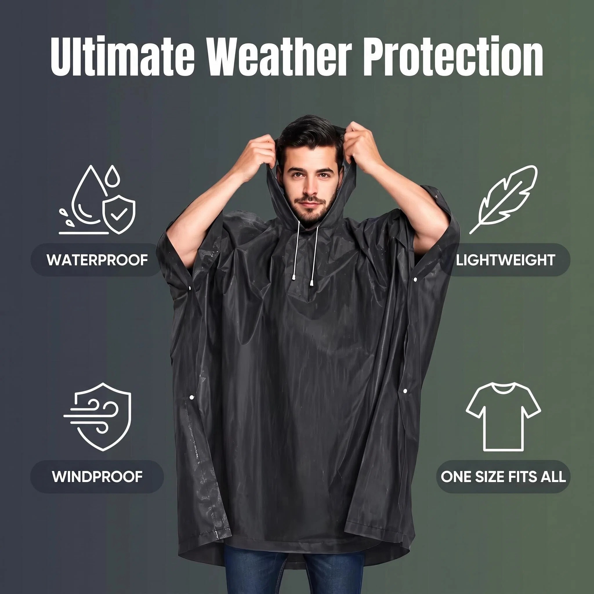 เสื้อกันฝนอเนกประสงค์ 3 in 1 ส - Emergency Poncho Rain บทวิจารณ์และราคา