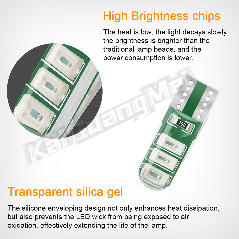 2/10PCS T10 W5W ไฟ LED CANbus  - Sos Light Strobe บทวิจารณ์และราคา
