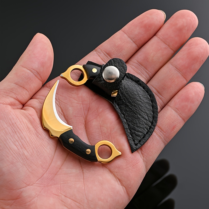 มีดมินิพวงกุญแจมีดพกพากลางแจ้ง - Bushcraft Knife Fixed บทวิจารณ์และราคา