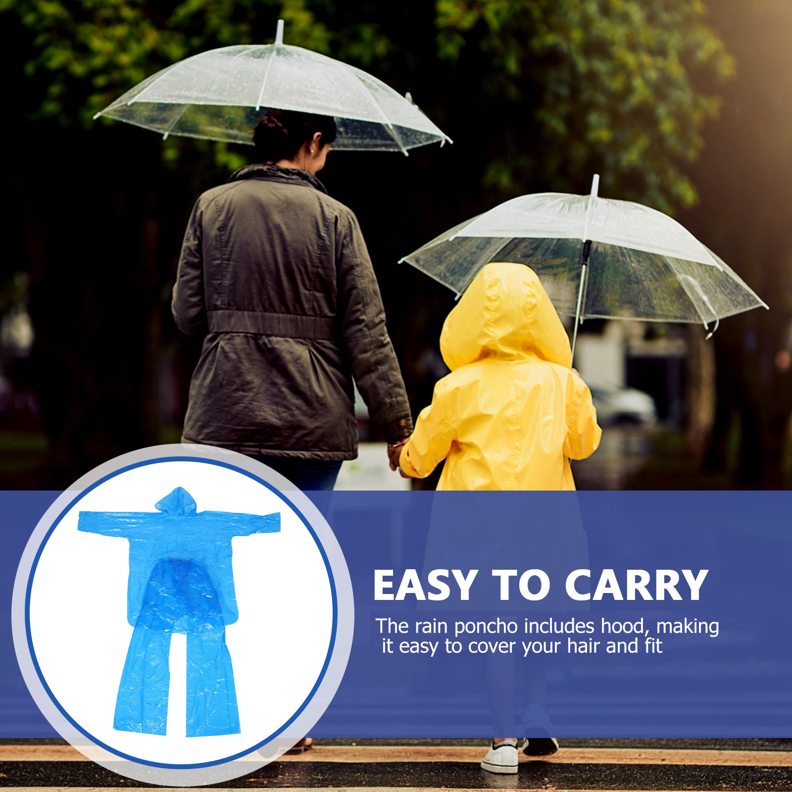 ชุดกันฝนฉุกเฉิน เสื้อกันฝนพร้อ - Emergency Poncho Rain บทวิจารณ์และราคา